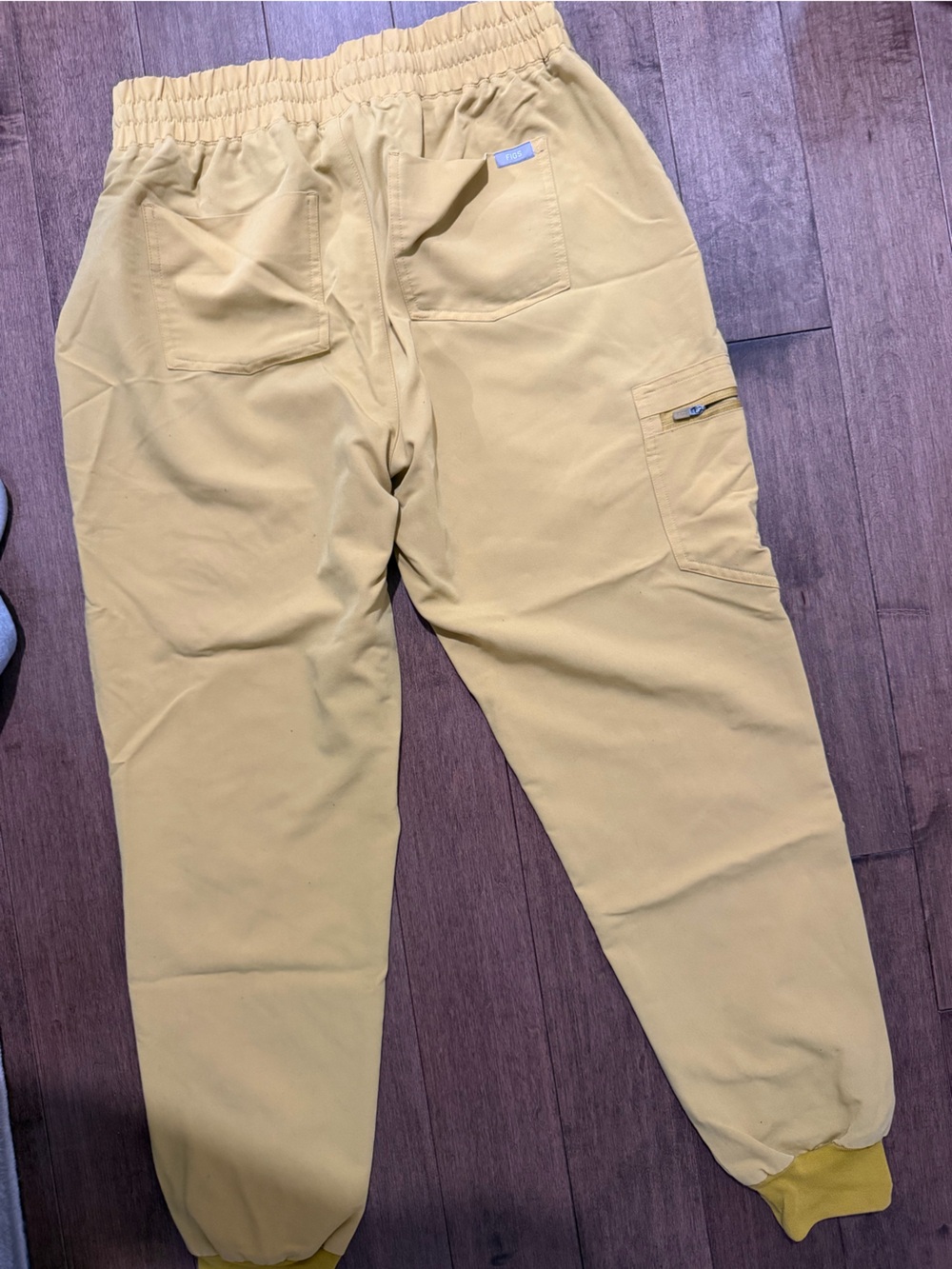 Figs Light Gold Zamora High Waisted Scrub Pants - Picture 3 of 3